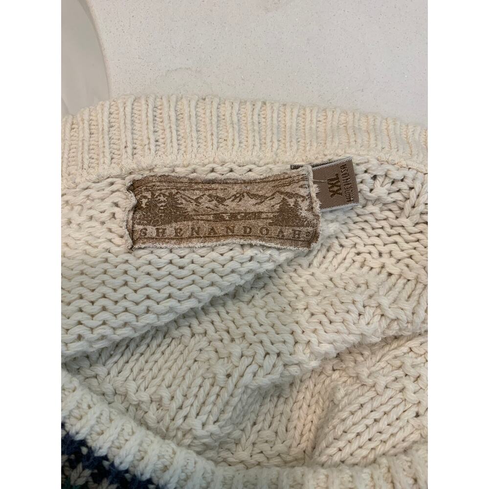 Vintage Shenandoah Cream Duck Embroidered Cotton Knit Sweater XXL - Picture 5 of 5